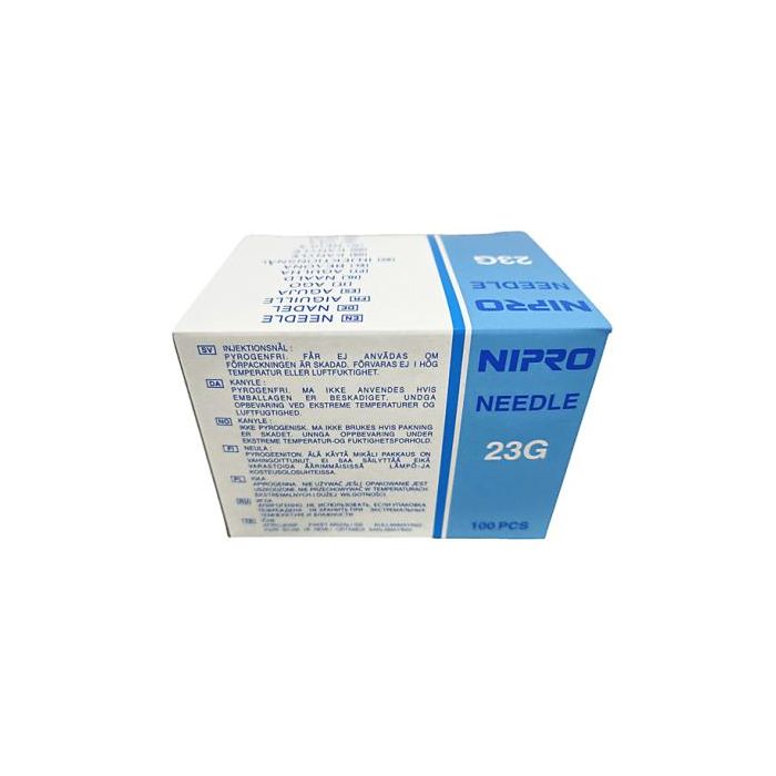 Agujas Nipro 23 gr - 0,6x25 mm Azul 100Ud