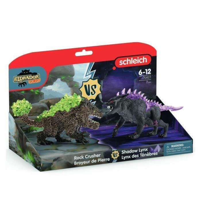 Schleich SCH70827 Figuras Dúo Eldrador Creatures Lynx of Darkness vs Stone Crusher, +6 años 1