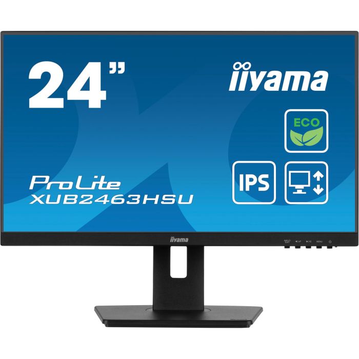 Iiyama Monitor XUB2463HSU-B1 24" Full HD WQHD IPS 100Hz, 3ms, HDMI, DisplayPort, Negro
