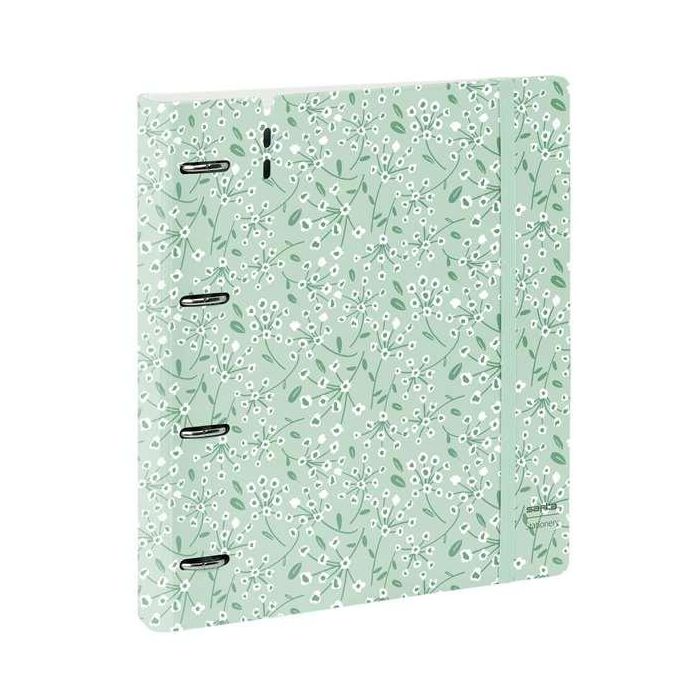 Carpeta Con Recambio Safta Din A4 Cuadro 5 mm Polipropileno Foam 4 Anillas 35 mm Estampados Floral Verde 8 Carpeta Con Recambio Safta Din A4 Cuadro 5 mm Polipropileno Foam 4 Anillas 35 mm Estampados Floral Verde 8