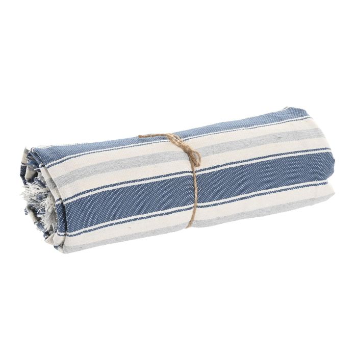 Manta Home ESPRIT Azul Gris Rayas 1 Manta Home ESPRIT Azul Gris Rayas 1