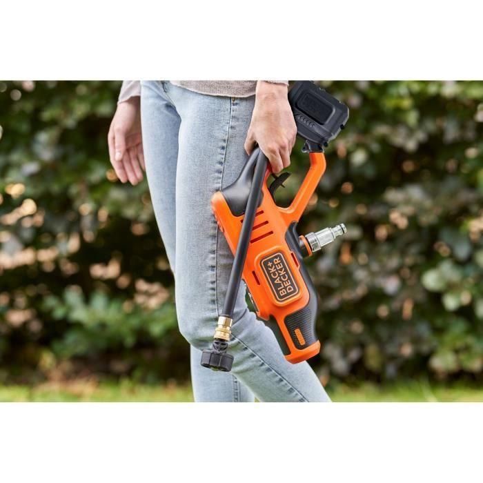 Black+Decker BCPC18D1-QW Hidrolimpiadora Inalámbrica de Litio 18V 24 Bar 2Ah con Boquilla 5 en 1 Multiusos 1