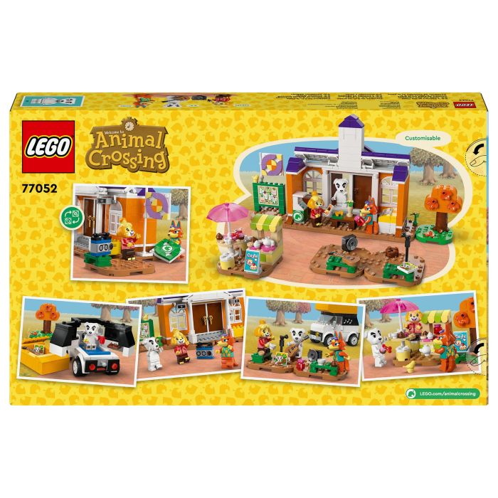 Lego Animal Crossing 77052 Kéké en la Plaza Juguete para Construir con Cafetería