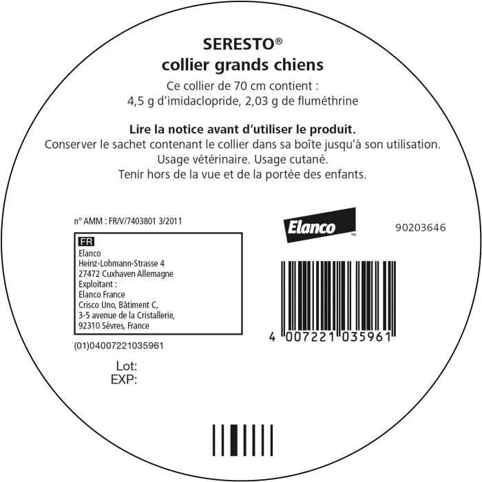 Seresto Collar Antiparasitario para Perros Grandes - Protección contra Pulgas y Garrapatas por 7-8 Meses