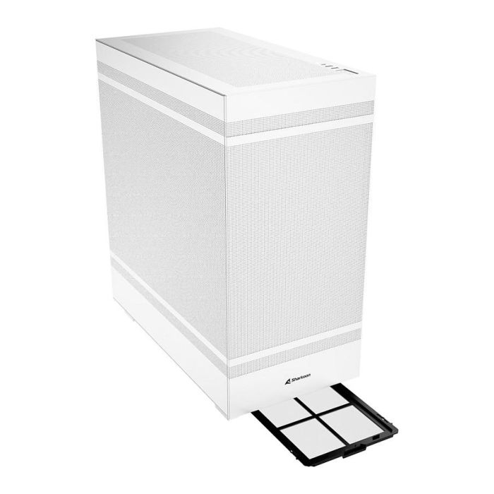 Sharkoon Rebel C50 ATX Full Tower PC Blanco Soporta ATX, micro ATX, Mini-ITX Metal con Filtro Anti-polvo y Gestión de Cables 16.8cm CPU