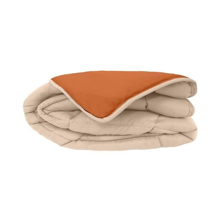 POYET MOTTE Edredón Microfibra 400g / m² CALGARY - 140 x 200 cm - Gris guijarro y gimgembre marrón 4 POYET MOTTE Edredón Microfibra 400g / m² CALGARY - 140 x 200 cm - Gris guijarro y gimgembre marrón 4