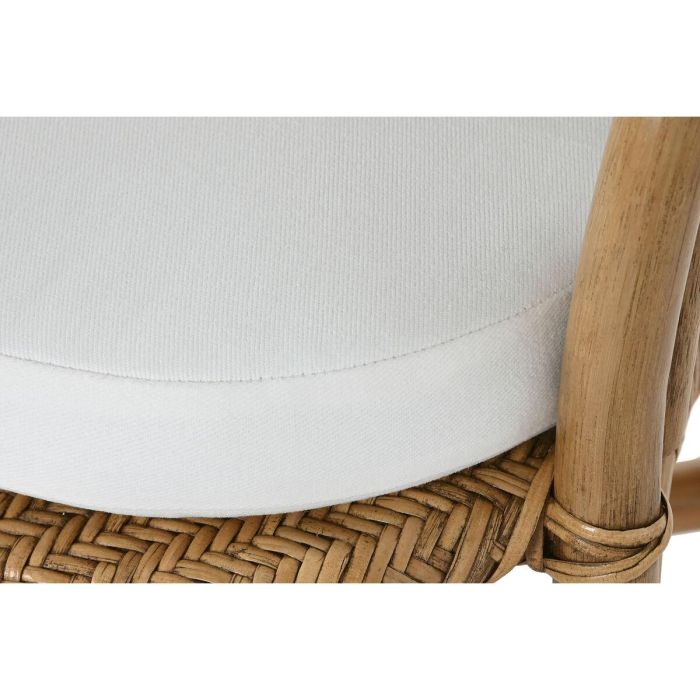 Silla Shabby DKD Home Decor Natural Blanco 62 x 86 x 55 cm 4 Silla Shabby DKD Home Decor Natural Blanco 62 x 86 x 55 cm 4