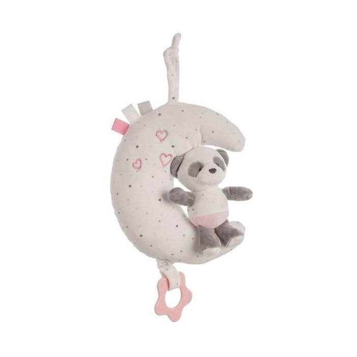 Luna caja musical baby panda rosa 25 cm