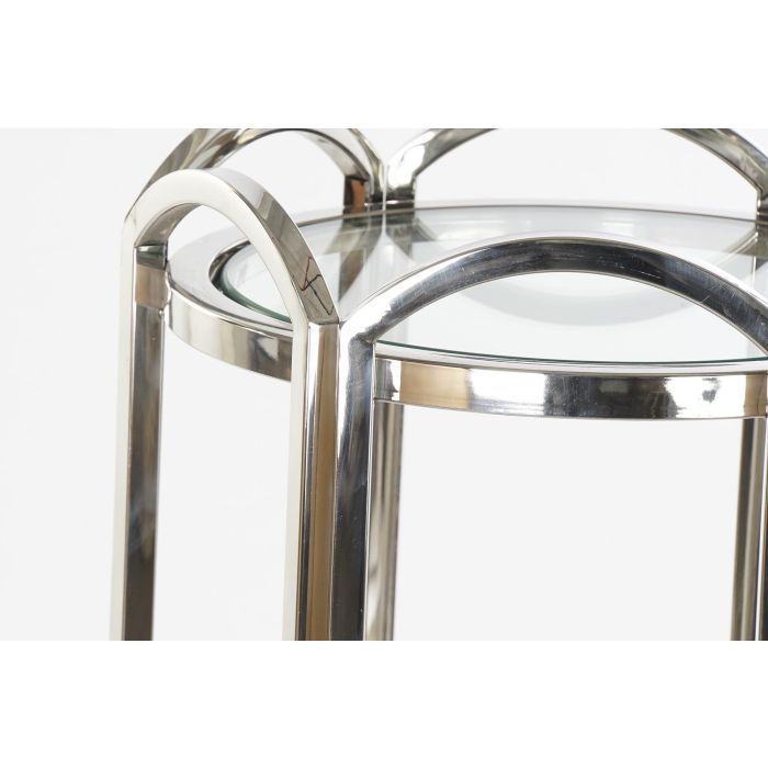 DKD Home Decor Mesita Auxiliar Moderno Plateado 40 x 110 x 40 cm 2