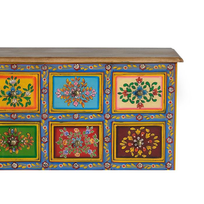 Giner Y Colomer Cómoda de Madera de Mango 9 Cajones Pintada a Mano 3