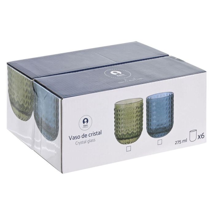 Vaso Basicos DKD Home Decor Azul 8 x 9.5 x 8 cm Set de 6 1 Vaso Basicos DKD Home Decor Azul 8 x 9.5 x 8 cm Set de 6 1