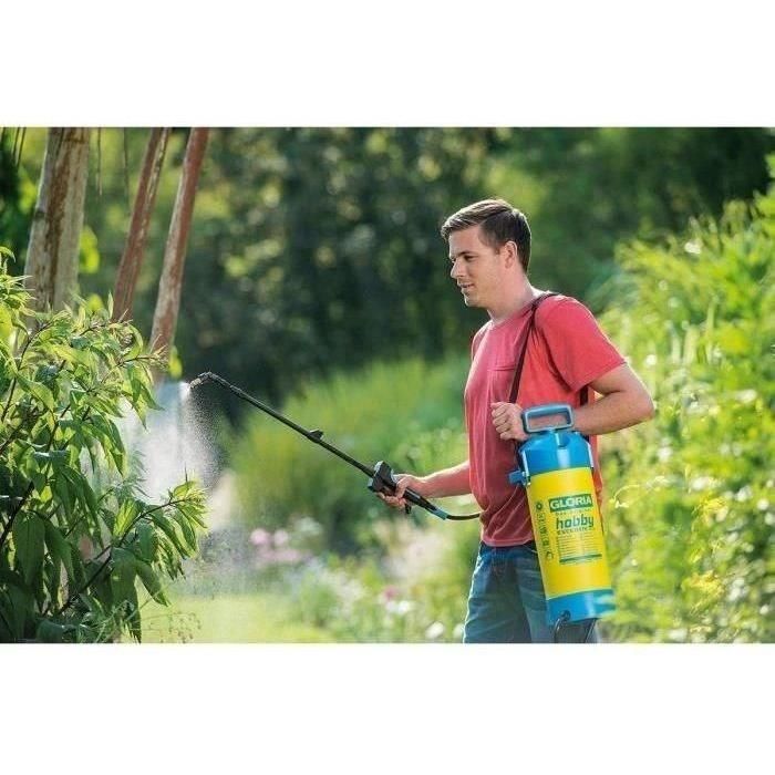 Gloria Pulverizador manual Hobby Exclusiv de 5 Litros con Bomba de Pistón y Válvula, 3 Bares de Presión 3 Gloria Pulverizador manual Hobby Exclusiv de 5 Litros con Bomba de Pistón y Válvula, 3 Bares de Presión 3