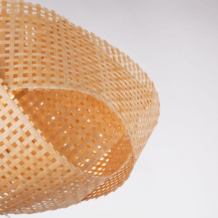 Lámpara Colgante Bambú Badalona, Estilo Natural y Mediterráneo, Casquillo E27 para Salón, Comedor, Dormitorio SKD-P80025 2