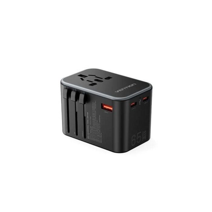 Vention FJDB0 Cargador de Pared Universal 65W con 2x USB-C y 1x USB-A, Carga Rápida GaN para Múltiples Dispositivos y Viajes 0 Vention FJDB0 Cargador de Pared Universal 65W con 2x USB-C y 1x USB-A, Carga Rápida GaN para Múltiples Dispositivos y Viajes 0