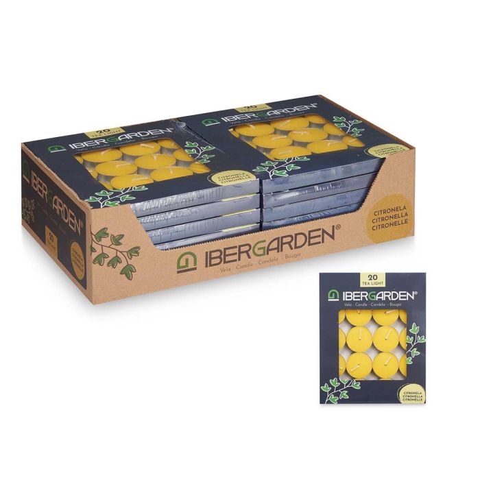 Set 20 Velas Tea Light Citronela Ibergarden 15X19CM (48 Unidades) 2 Set 20 Velas Tea Light Citronela Ibergarden 15X19CM (48 Unidades) 2
