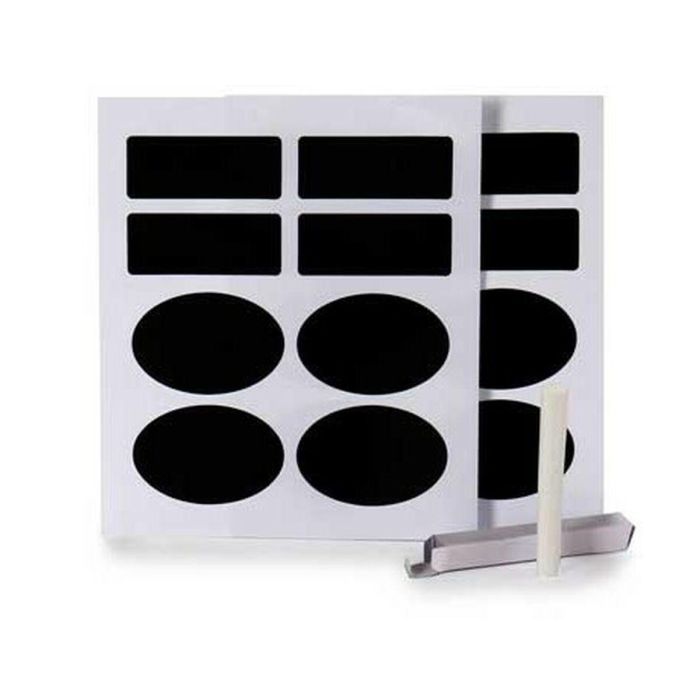 Kinvara Set de 16 Pegatinas de Pizarra con Tiza, 14 x 22.5 x 2 cm (72 Unidades)