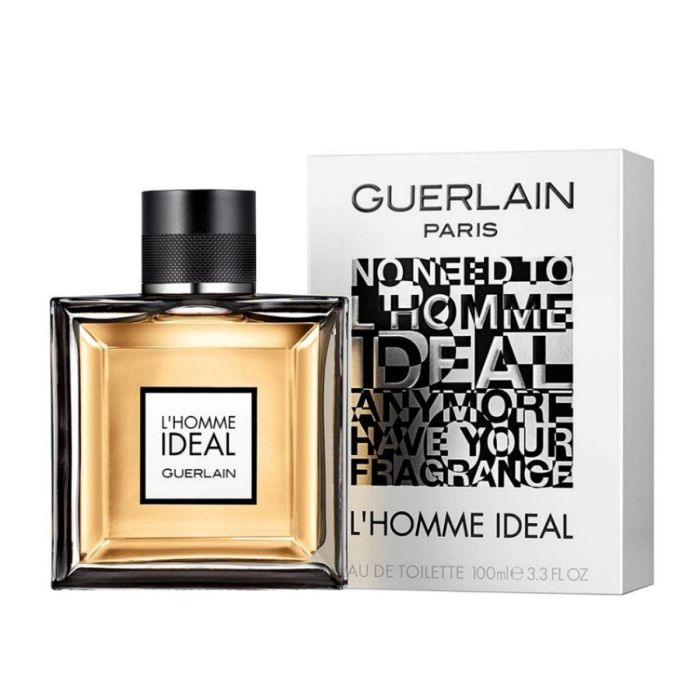 Guerlain L´Homme Ideal Eau de Toilette para Hombre con notas cítricas y fondo amaderado de cuero, 100 mL Vaporizador