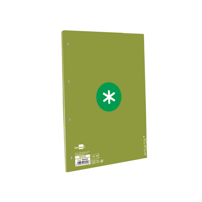 Antartik Recambio A4 80 Hojas 90gr Cuadro 5mm 4 Taladros Color Verde 2 Antartik Recambio A4 80 Hojas 90gr Cuadro 5mm 4 Taladros Color Verde 2