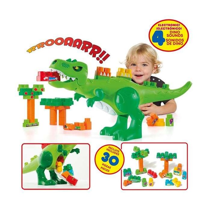 Juego construccion dinosaurio bloques 30 piezas ¡electrónico con 4 sonidos! 3 Juego construccion dinosaurio bloques 30 piezas ¡electrónico con 4 sonidos! 3