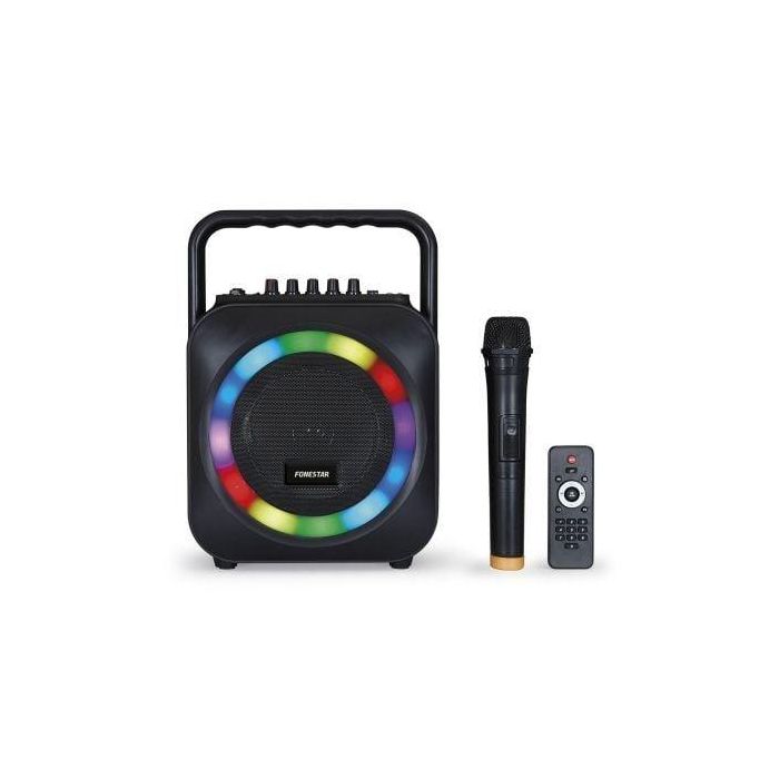 Altavoces PC FONESTAR BOX-35LED Negro Ambar