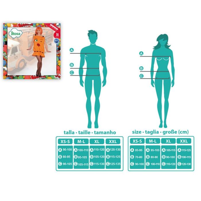 Disfraz de Botella de Butano para Mujer Adulto - Temática Broma, Vestido Naranja de Polyester 1 Disfraz de Botella de Butano para Mujer Adulto - Temática Broma, Vestido Naranja de Polyester 1