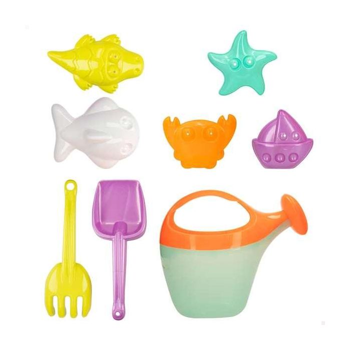 Color Baby Regadera Playa con Pala, Rastrillo y 5 Moldes 27 cm 1