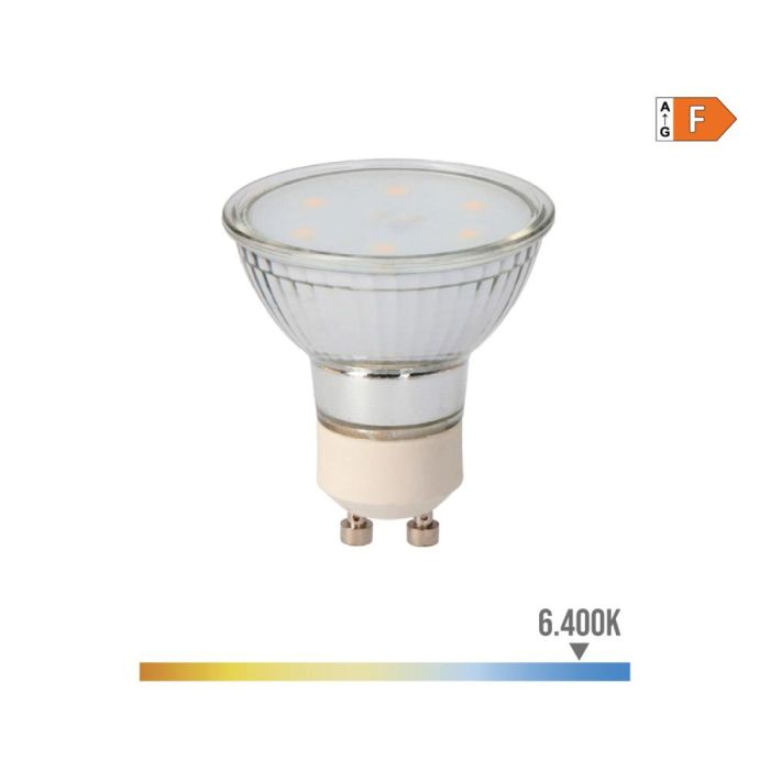 Edm Bombilla Dicroica LED GU10 5W 400 lm Luz Fría 6400K No Regulable 25000h Equivalente 56W Ø5x5.5cm 0 Edm Bombilla Dicroica LED GU10 5W 400 lm Luz Fría 6400K No Regulable 25000h Equivalente 56W Ø5x5.5cm 0