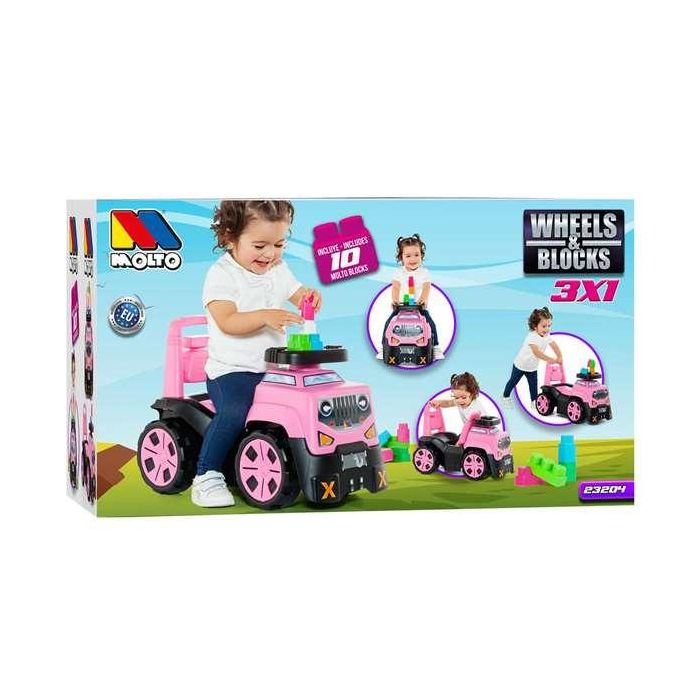 Molto Correpasillos Jeep Rosa 60x43x30 cm 7