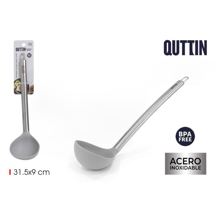 Cucharón de silicona con mango de acero Quttin (24 Unidades) Cucharón de silicona con mango de acero Quttin (24 Unidades)