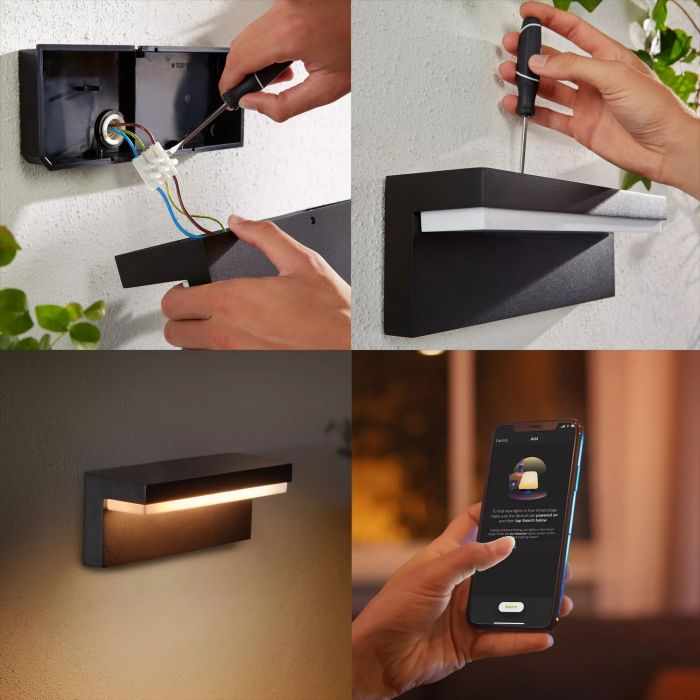 Philips Hue Nyro Wandleuchte 1000lm schwarz WACA 3