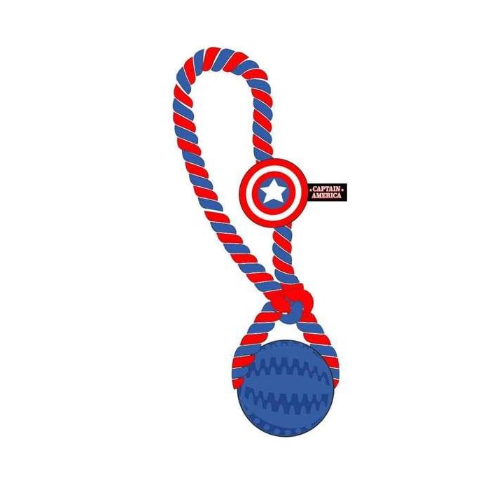 Juguete para perro cuerda avengers capitan america 10.0 x 30.0 x 7.0 cm 1