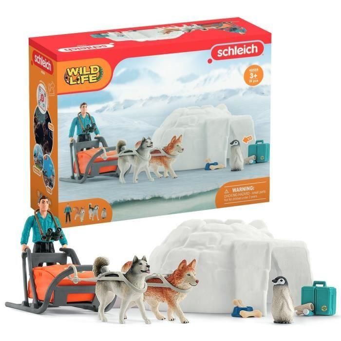 Caja de expedición antártica, figuras de animales salvajes, Schleich 42558 Vida salvaje, Para niños a partir de 3 años Caja de expedición antártica, figuras de animales salvajes, Schleich 42558 Vida salvaje, Para niños a partir de 3 años