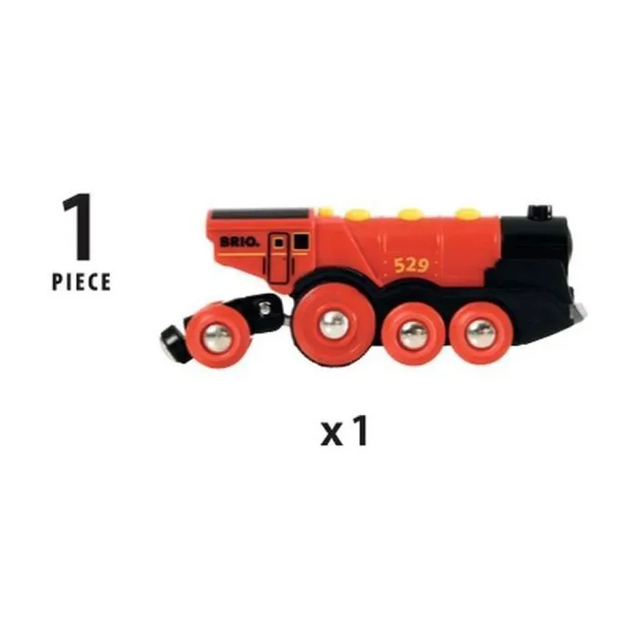 Brio World 33592 Potente Locomotora Roja a Pilas de Madera con Sonido y Luces para Niños a Partir de 3 Años 4