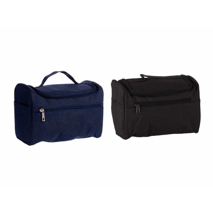 Neceser de Viaje Portátil Berilo Negro y Azul 14x18x23 cm (8 Unidades) 1