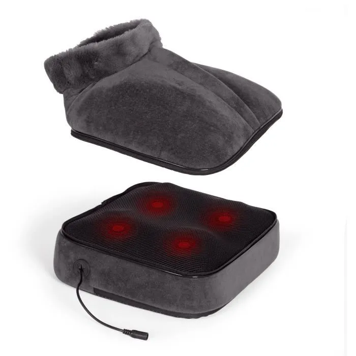 Livoo DOS204 Masajeador Shiatsu 2 en 1 para Pies y Espalda con 24 Cabezales, 3 Velocidades, Con o sin Calor - Gris 1