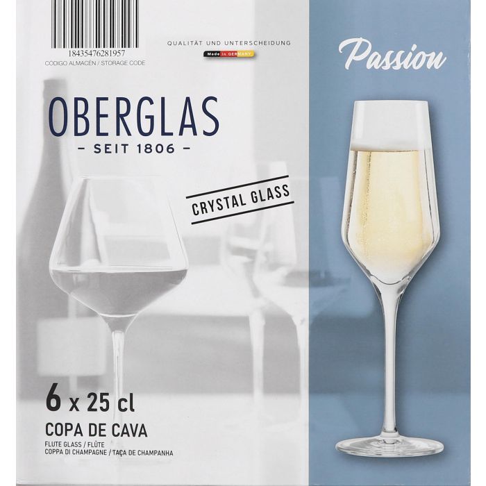 Inde Set 6 Copas Champagne Passion 25Cl 23cm 1