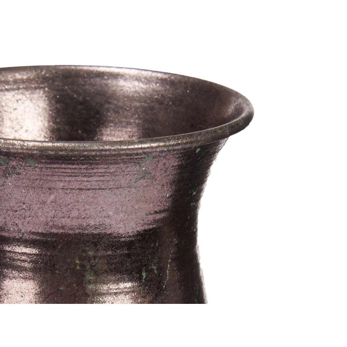 Jarrón Relieve Plata Envejecido Giftdecor 16x42x16 cm - Metal (4 Unidades) 2 Jarrón Relieve Plata Envejecido Giftdecor 16x42x16 cm - Metal (4 Unidades) 2