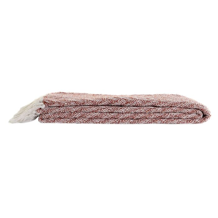 Plaid Urban DKD Home Decor Marron Blanco 170 x 0.5 x 130 cm (2 Unidades) 2