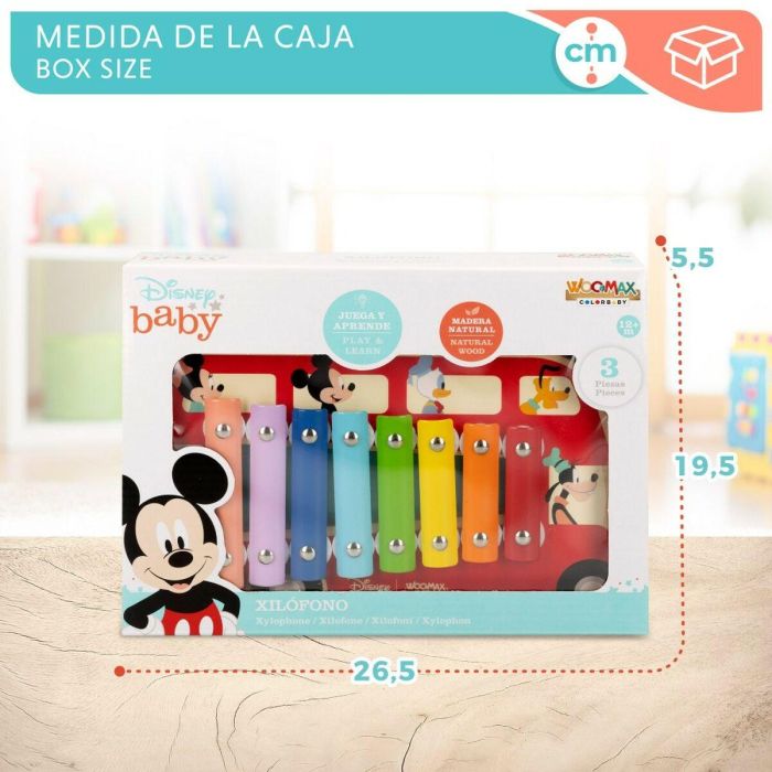 Xilófono Disney Madera Plástico 26 x 2,2 x 15 cm (6 Unidades) 1 Xilófono Disney Madera Plástico 26 x 2,2 x 15 cm (6 Unidades) 1