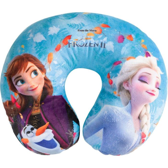 Frozen 2 CZ10261 Almohada de Viaje Infantil, Poliéster con Relleno de Perlas de Poliestireno, Lavable a Mano
