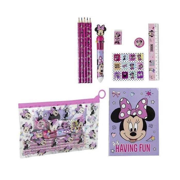 Conjunto papelería escolar eva minnie 22.0 x 14.0 x 0.5 cm 1