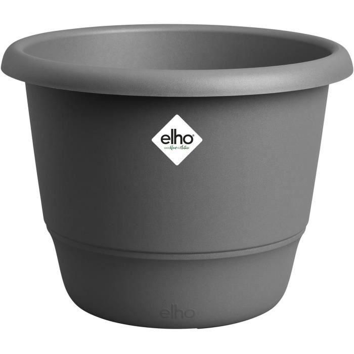 Maceta - ELHO - Amiga Round 30 - Negra - L 30 x A 29,5 x A 22 cm - Exterior - 100% reciclada Maceta - ELHO - Amiga Round 30 - Negra - L 30 x A 29,5 x A 22 cm - Exterior - 100% reciclada