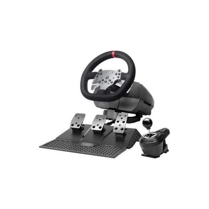 Mars Gaming MWH-RSX Volante Simracing Force Feedback 3.2Nm con Pedales 3 y Palanca de Cambios en H, 1080° PC PS4 Xbox