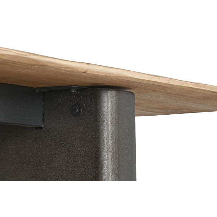 DKD Home Decor Mesa Comedor Loft Marron Oscuro Natural Abeto 200 x 90 x 75 cm 5