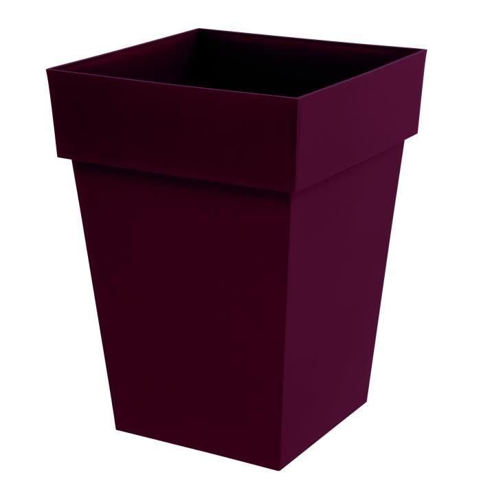 Maceta EDA Cuadrada Media Alta TOSCANA - Volumen 51 L - 39 x 39 x A.53 cm - Rojo burdeos 1 Maceta EDA Cuadrada Media Alta TOSCANA - Volumen 51 L - 39 x 39 x A.53 cm - Rojo burdeos 1
