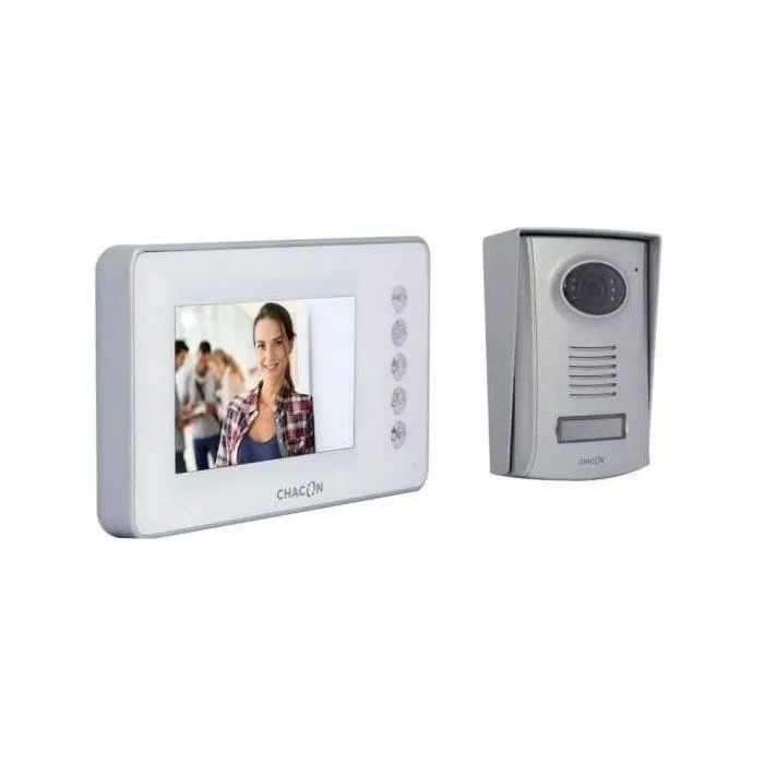Chacon Sistema Video Portero 4 Hilos Pantalla 4.3 Pulgadas Color Blanco Manos Libres 1