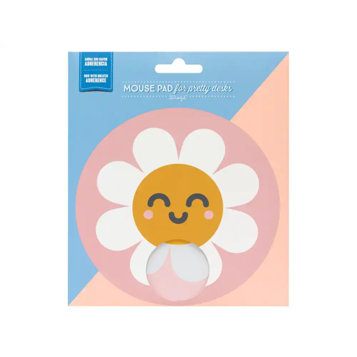 Wondee Alfombrilla de Ratón Redonda Margarita Antideslizante 200mm 5