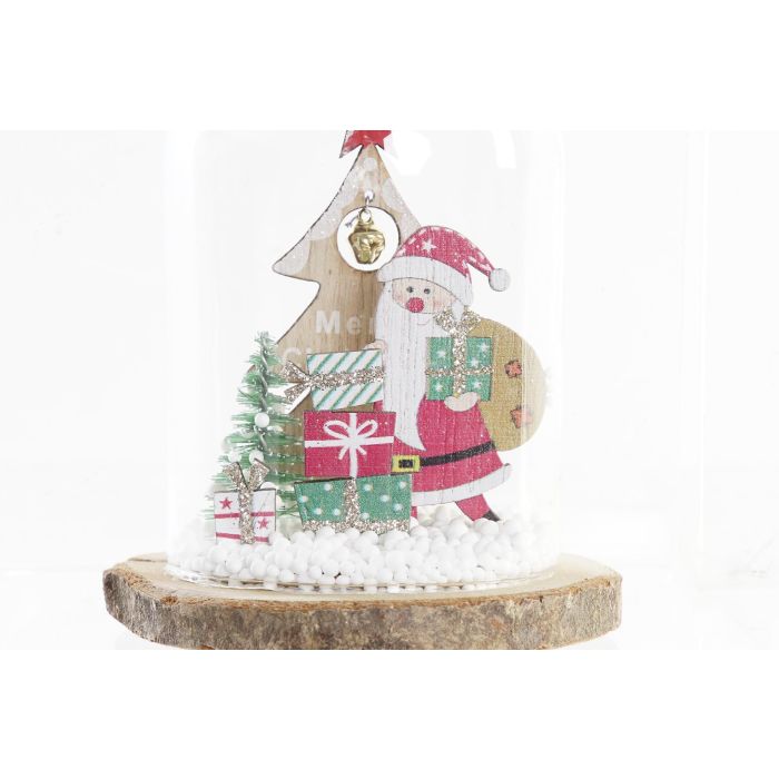 Decoracion Colgante Navidad Tradicional DKD Home Decor Natural Rojo 8 x 12 x 8 cm (6 Unidades) 2