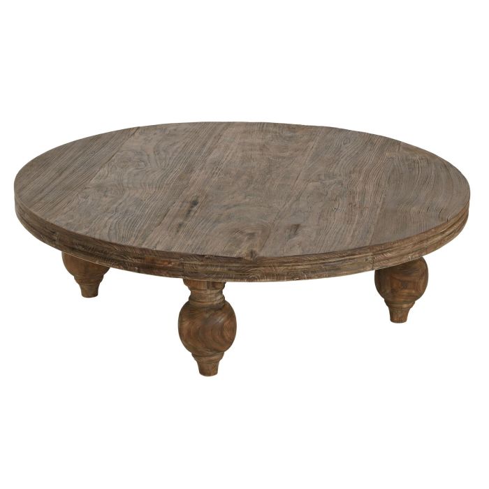Mesa de Centro Home ESPRIT Natural 100 x 100 x 30 cm 1 Mesa de Centro Home ESPRIT Natural 100 x 100 x 30 cm 1