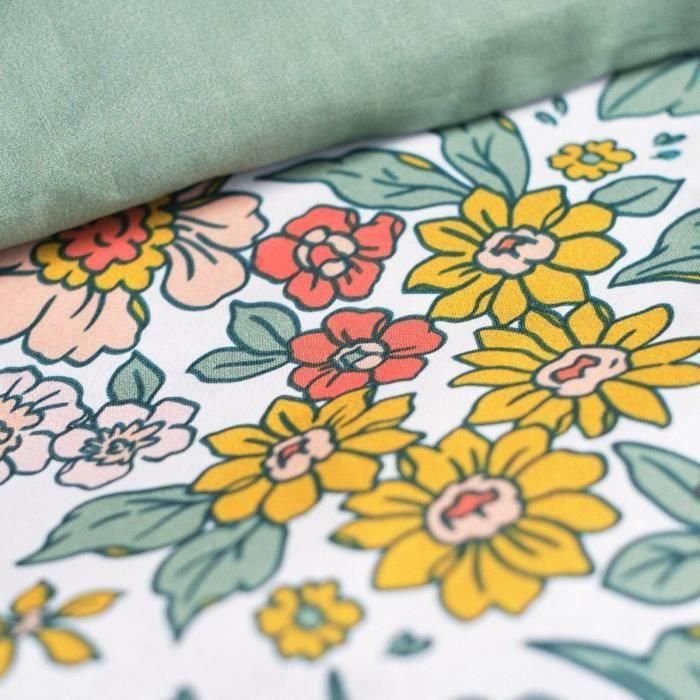 Today 119472 Juego de Cama Sunshine 260x240cm Algodón Estampado Floral Verde 2 Personas (Incluye 2 Fundas de Almohada 63x63cm) 2 Today 119472 Juego de Cama Sunshine 260x240cm Algodón Estampado Floral Verde 2 Personas (Incluye 2 Fundas de Almohada 63x63cm) 2